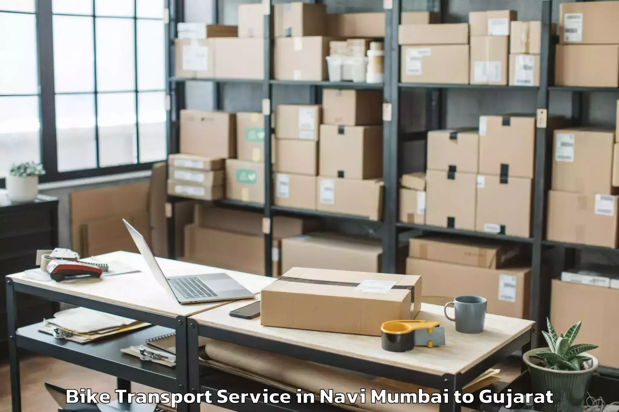 Navi Mumbai to Halol Bike Transport Booking